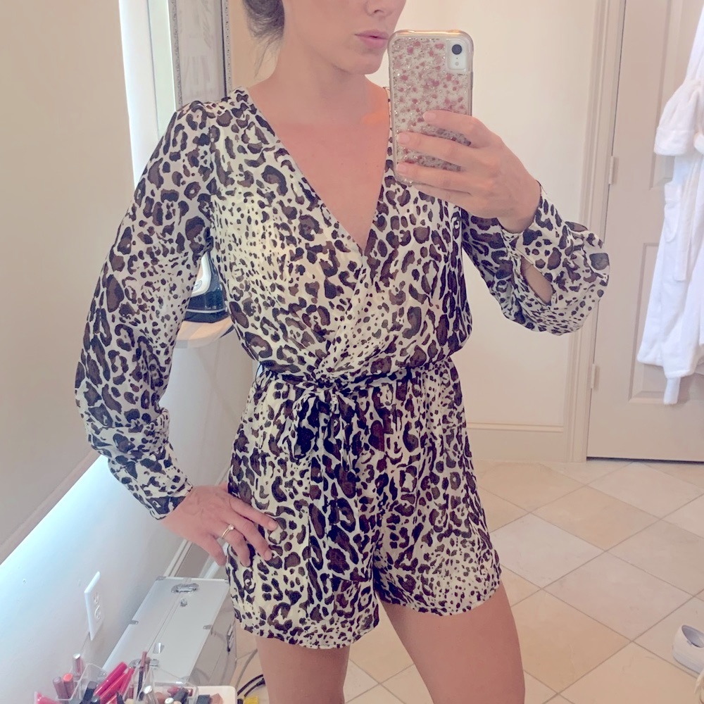 Silky Leopard Romper
